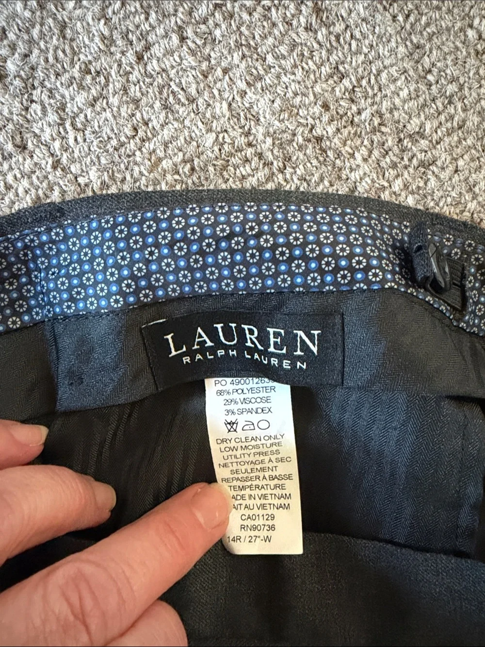 Boys Ralph Lauren Charcoal Dress Trousers